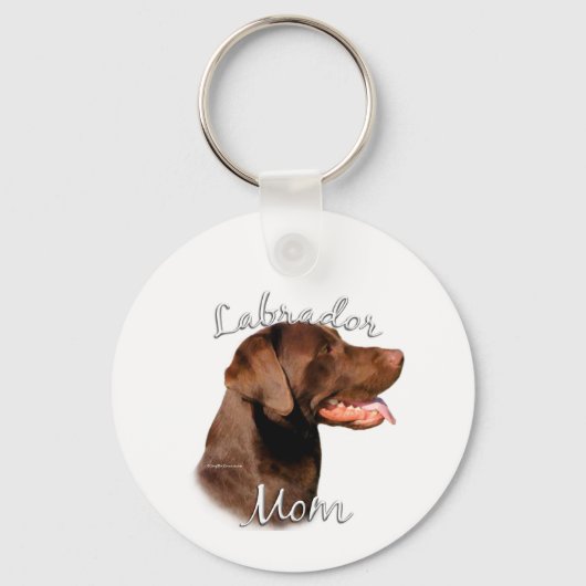 Porte-clés Labrador Retriever (chocolat) Maman 2 (Recto)