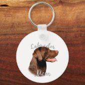 Porte-clés Labrador Retriever (chocolat) Maman 2 (Verso)