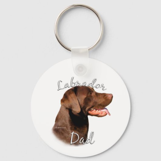 Porte-clés Labrador Retriever (chocolat) Papa 2 (Recto)