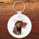 Porte-clés Labrador Retriever (chocolat) Papa 2 (Recto)