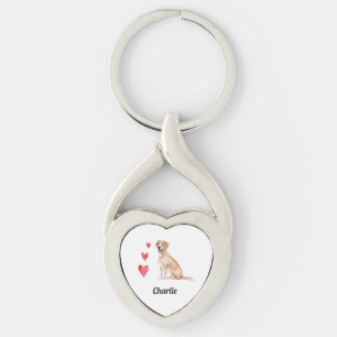 Porte-clés Labrador Retriever Dog Nom personnalisé