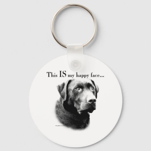 Porte-clés Labrador Retriever Happy Face (Recto)