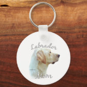 Porte-clés Labrador Retriever (jaune) Maman 2 (Recto)