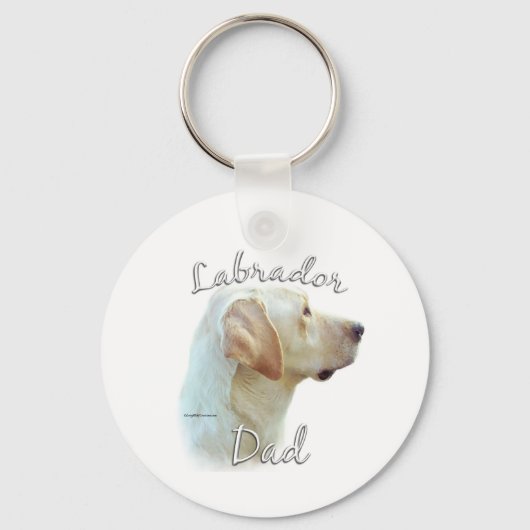 Porte-clés Labrador Retriever (jaune) Papa 2 (Recto)