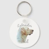 Porte-clés Labrador Retriever (jaune) Papa 2 (Verso)