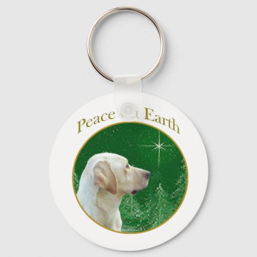 Porte-clés Labrador Retriever (jaune) Peace (Recto)
