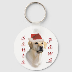 Porte-clés Labrador Retriever (jaune) Père Noël Paws