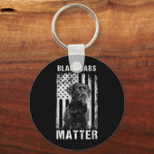 Porte-clés Labrador Retriever Labs noirs (Recto)