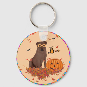 Porte-clés Labrador Retriever marron Halloween