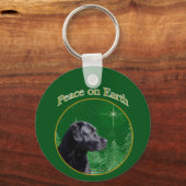 Porte-clés Labrador Retriever (noir) Peace (Verso)