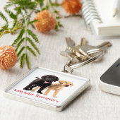 Porte-clés Labrador Retriever Puppies Premium Porte - clé (Côté)