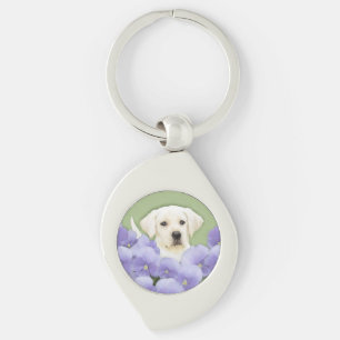 Porte-clés Labrador Retriever Puppy Painting Original Chien A