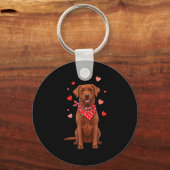 Porte-clés Labrador Retriever Saint-Valentin Amoureux de Chie (Recto)