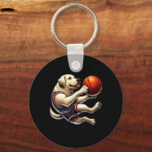 Porte-clés Labrador Retriever Tir au Baseball (Recto)