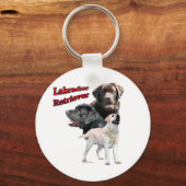 Porte-clés Labrador Retriever Trio 2 - Keychain (Recto)