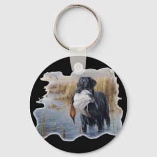 Porte-clés Labrador with Duck- Duck Hunting