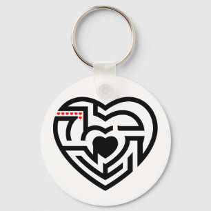 Porte-clés labyrinthe d'amour