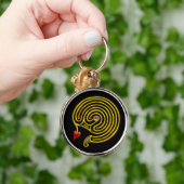 Porte-clés LABYRINTHE MÉDIÉVAL OR HYPER AVEC GEMSTONES Noir (Main)