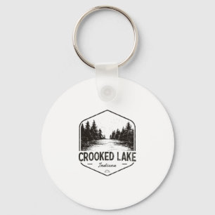 Porte-clés Lac Crooked Indiana Plein air Vintage 2
