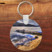 Porte-clés Lac d'hiver et paysage sauvage de Kayak (Recto)