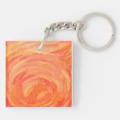 Porte-clés Lac Fire Orange et Monogramme noir (Dos)