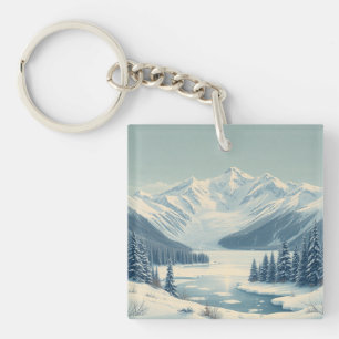 Porte-clés Lac gelé McDonald Glacier rocheux coloré