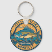 Porte-clés Lac Minnetonka, Minnesota pêche et navigation de p (Verso)