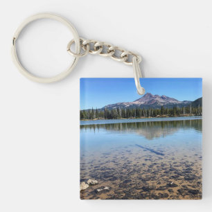 Porte-clés Lac Sparks avec vue sur le sommet brisé, Oregon