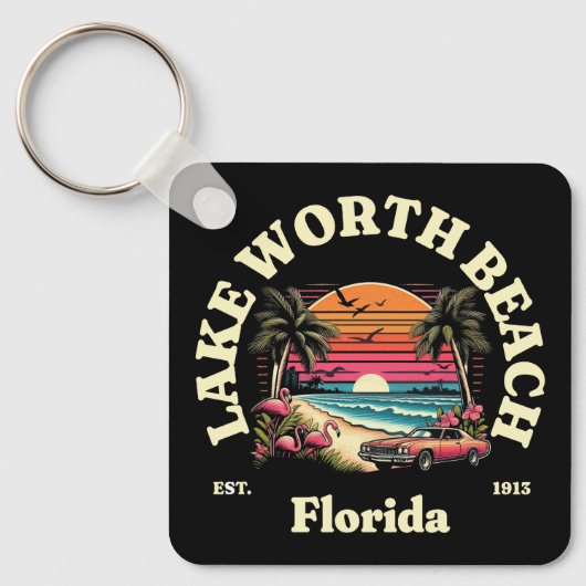 Porte-clés Lac Worth Beach, Floride (Recto)