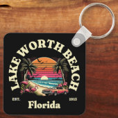 Porte-clés Lac Worth Beach, Floride (Verso)