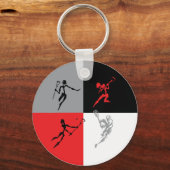 Porte-clés Lacrosse Abstraite (Recto)