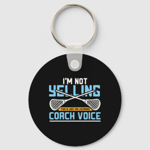 Porte-clés Lacrosse Coach Cadeau Lax Bâtons Funny Coach Voix