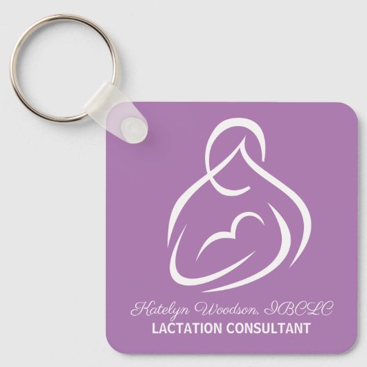 Porte-clés Lactation Consultant Custom Breastfeeding Purple (Recto)