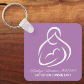 Porte-clés Lactation Consultant Custom Breastfeeding Purple (Recto)