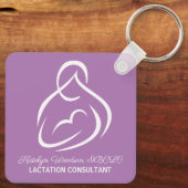 Porte-clés Lactation Consultant Custom Breastfeeding Purple (Verso)