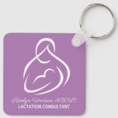 Porte-clés Lactation Consultant Custom Breastfeeding Purple (Dos)