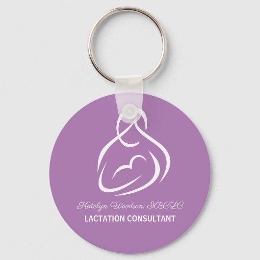 Porte-clés Lactation Consultant Custom Purple Breastfeeding (Recto)