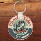 Porte-clés Ladner BC Poisson Drôle Vintage (Recto)