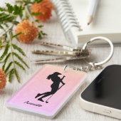 Porte-clés Lady Golf Sports Personnalisé (Devant droit)