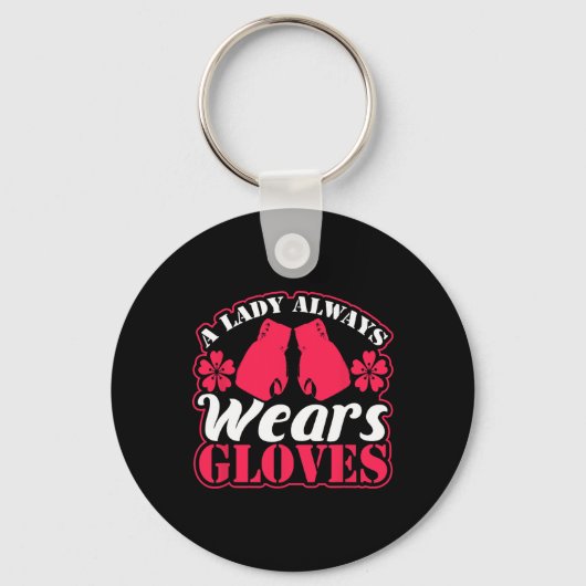 Porte-clés Lady Porte Des Gants De Boxe Lutter Gymnase Femmes (Recto)