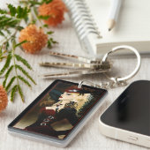 Porte-clés Lady Steampunk Rouge victorien (Devant droit)