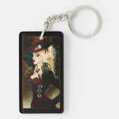Porte-clés Lady Steampunk Rouge victorien (Dos)