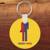 Porte-clés Ladyboy A Besoin De Tête (Recto)