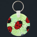 Porte-clés Ladybug<br><div class="desc">Beau dessin d'Imaginaire d'art Ladybug pour toutes les occasions!</div>