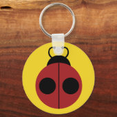 Porte-clés Ladybug 60s rétro cool rouge jaune (Recto)