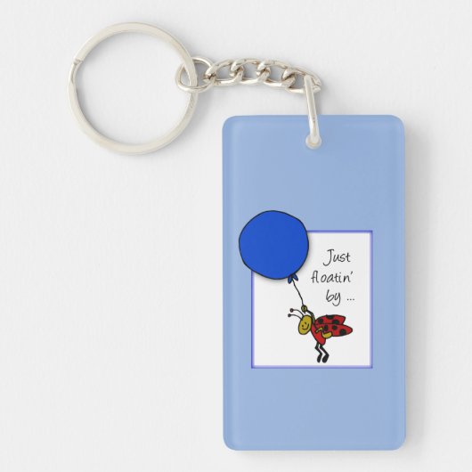 Porte-clés Ladybug avec Ballons Bleus, Pensez à vous (Devant)