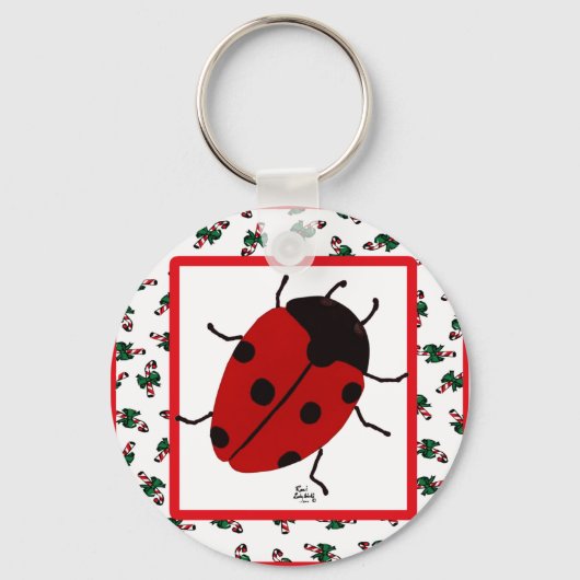 Porte-clés Ladybug de Noël en juillet (Recto)