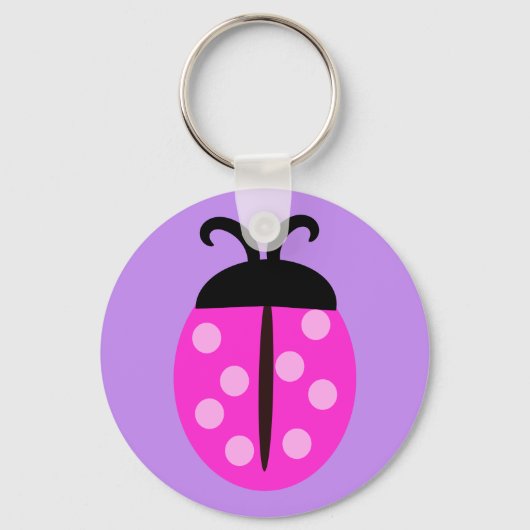 Porte-clés Ladybug rose (Recto)