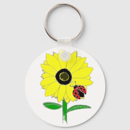 Porte-clés LadyBug & Sunflower (Recto)