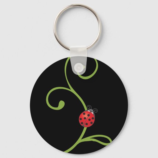 Porte-clés Ladybug sur la vigne (Recto)